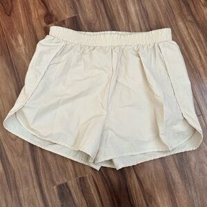 ANTONIO MELANI Beige Elastic Waist Shorts